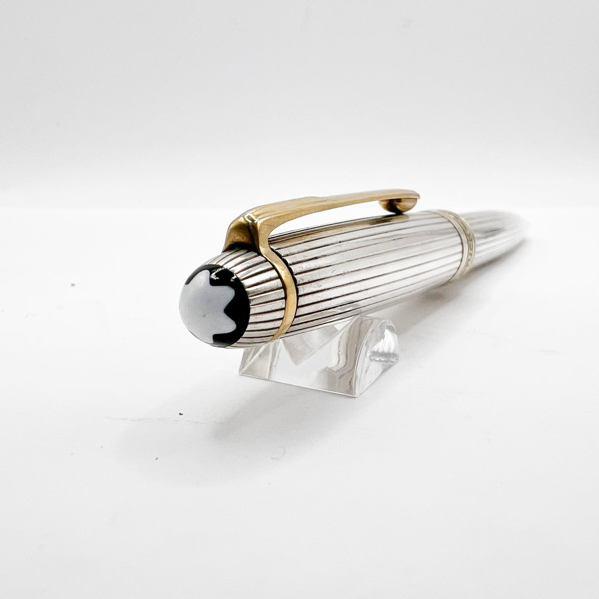 Montblanc Sterling Silver Pinstriped Classique Ballpoint Pen