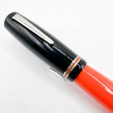 Delta #366 Fountain Pen - Black Cap/Orange Barrel -  Medium 18kt Gold Nib