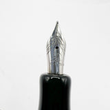Delta #366 Fountain Pen - Black Cap/Orange Barrel -  Medium 18kt Gold Nib