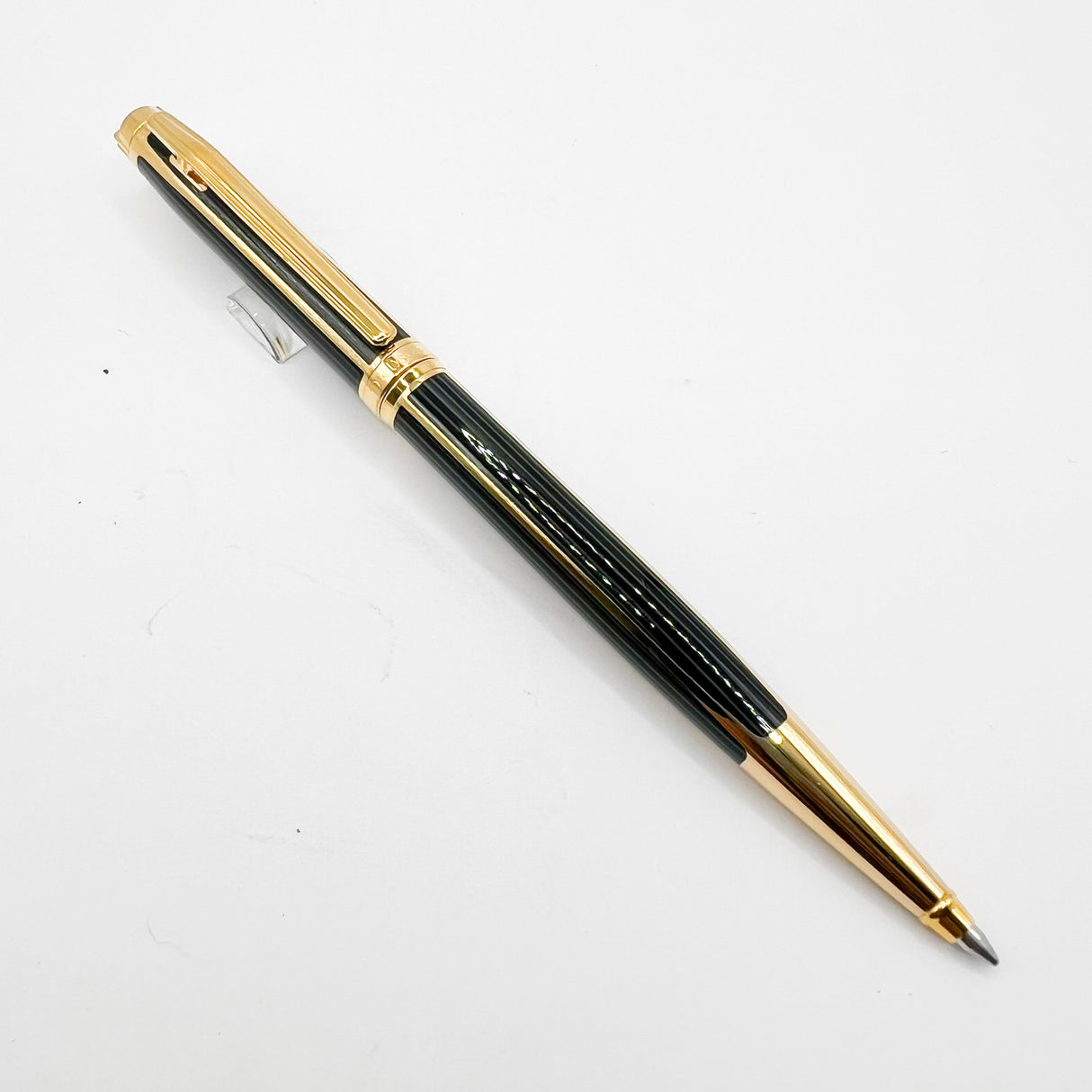 Elysee Parthenon Elegant Classique Black & Charcoal Lacquered Striped Ballpoint Pen