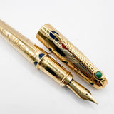 S.T. DuPont Pharoah Limited Edition Fountain Pen - Medium 18kt Gold Nib - MINT - EXQUISITE!