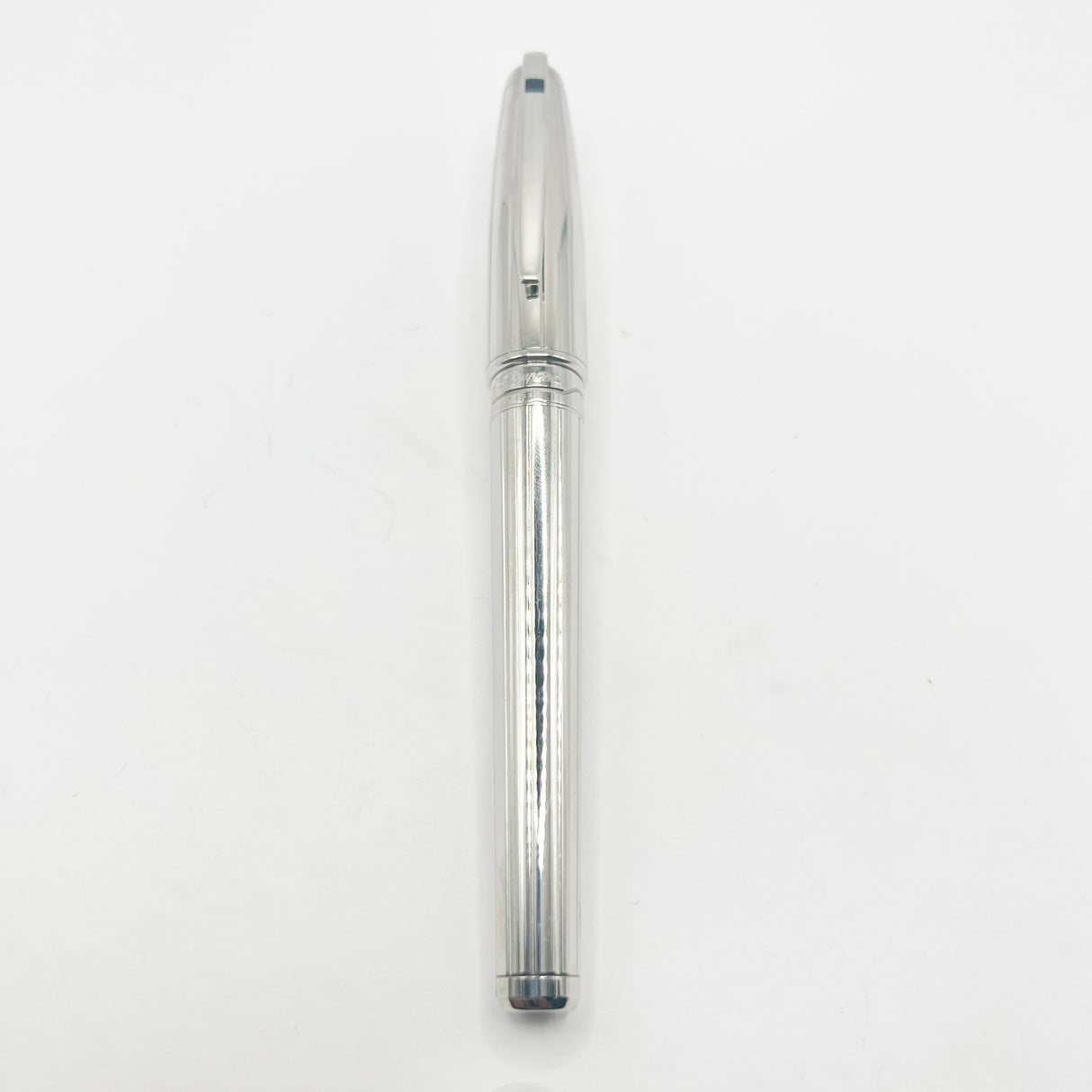 S. T. Dupont Orpheo (Largest Size) Palladium Plated Fountain Pen -  Fine 18kt Gold Nib