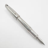 S. T. Dupont Orpheo (Largest Size) Palladium Plated Fountain Pen -  Fine 18kt Gold Nib