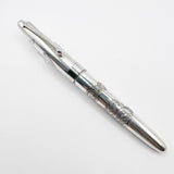Pilot Sterling Silver Dragon Fountain Pen - Medium 18kt Gold Nib
