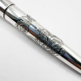 Pilot Sterling Silver Dragon Fountain Pen - Medium 18kt Gold Nib