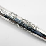 Pilot Sterling Silver Dragon Fountain Pen - Medium 18kt Gold Nib