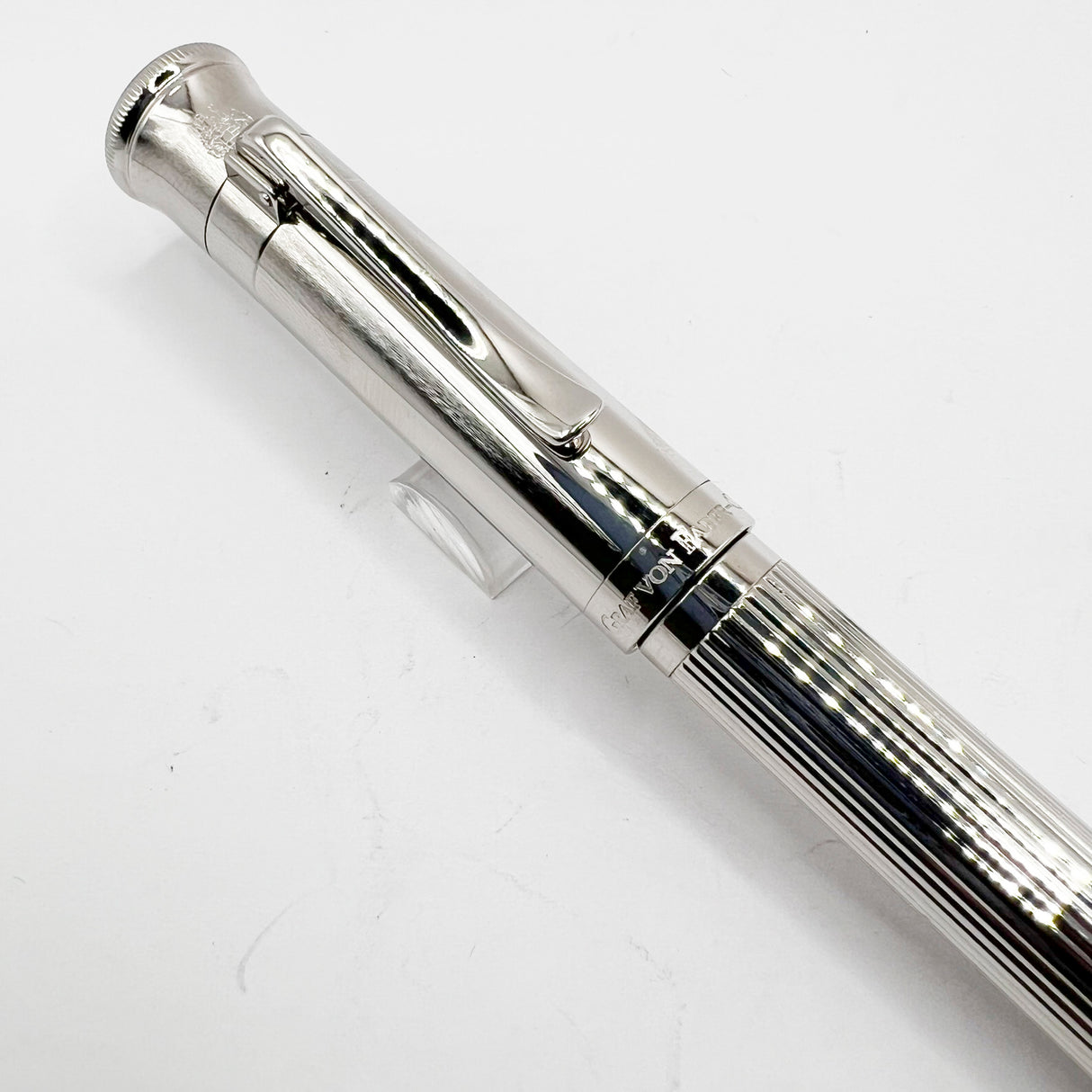 Graf von Faber Castell Platinum-Plated Classic Fountain Pen -  Fine 18kt Gold Nib