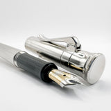 Graf von Faber Castell Platinum-Plated Classic Fountain Pen -  Fine 18kt Gold Nib