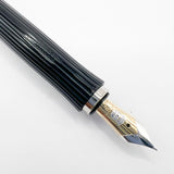 Graf von Faber Castell Intuition Fountain Pen - Black Smooth Resin  Cap/Black Fluted Resin Barrel - Fine 18kt Gold Nib