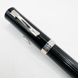 Graf von Faber Castell Intuition Fountain Pen - Black Smooth Resin  Cap/Black Fluted Resin Barrel - Fine 18kt Gold Nib