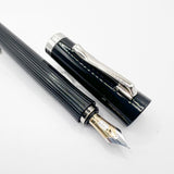 Graf von Faber Castell Intuition Fountain Pen - Black Smooth Resin  Cap/Black Fluted Resin Barrel - Fine 18kt Gold Nib