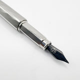 Caran D'ache RNX.316 Lazer Engraved Stainless Steel Fountain Pen -  PVD Blackened Stainless Steel Fine Nib