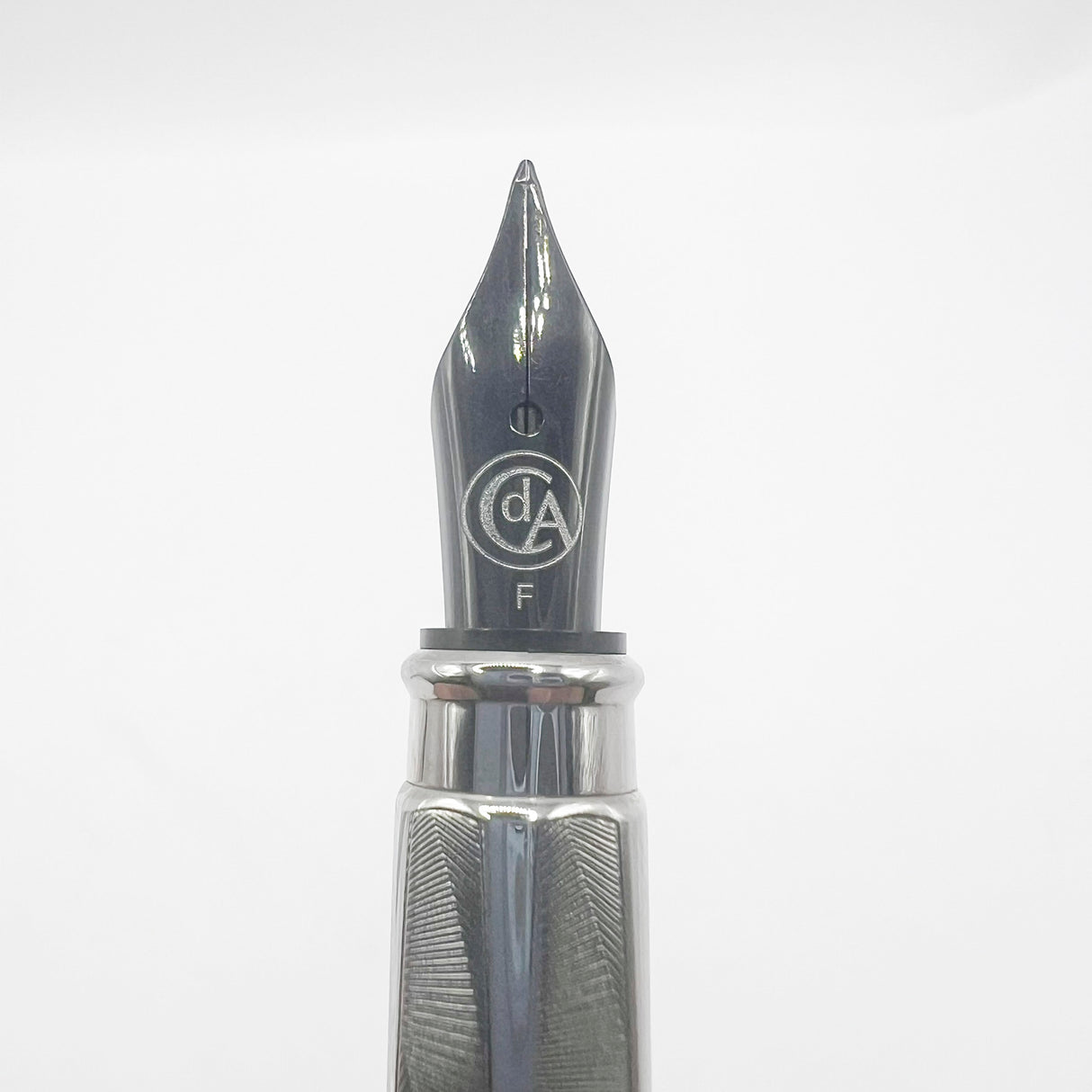 Caran D'ache RNX.316 Lazer Engraved Stainless Steel Fountain Pen -  PVD Blackened Stainless Steel Fine Nib