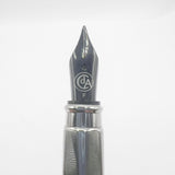Caran D'ache RNX.316 Lazer Engraved Stainless Steel Fountain Pen -  PVD Blackened Stainless Steel Fine Nib