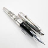 Pilot Sterling Silver Dragon Fountain Pen - Medium 18kt Gold Nib