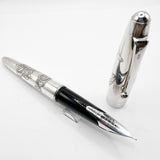 Pilot Sterling Silver Dragon Fountain Pen - Medium 18kt Gold Nib