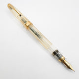 OMAS Ogiva Transparent Fluted Demonstrator Fountain Pen -  Broad 18kt Gold Nib