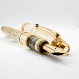 OMAS Ogiva Transparent Fluted Demonstrator Fountain Pen -  Broad 18kt Gold Nib