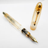 OMAS Ogiva Transparent Fluted Demonstrator Fountain Pen -  Broad 18kt Gold Nib