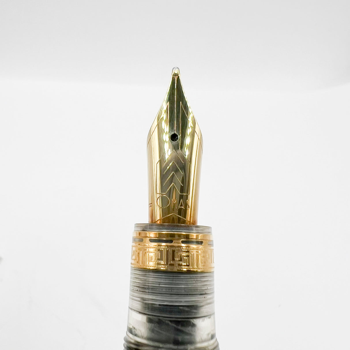 OMAS Ogiva Transparent Fluted Demonstrator Fountain Pen -  Broad 18kt Gold Nib