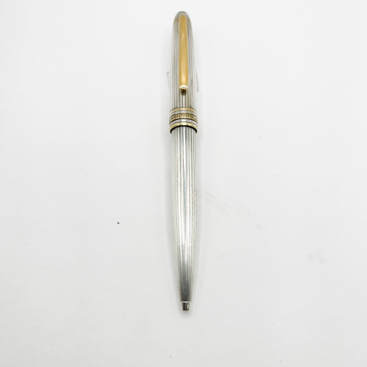 Montblanc Sterling Silver Pinstriped Classique Ballpoint Pen