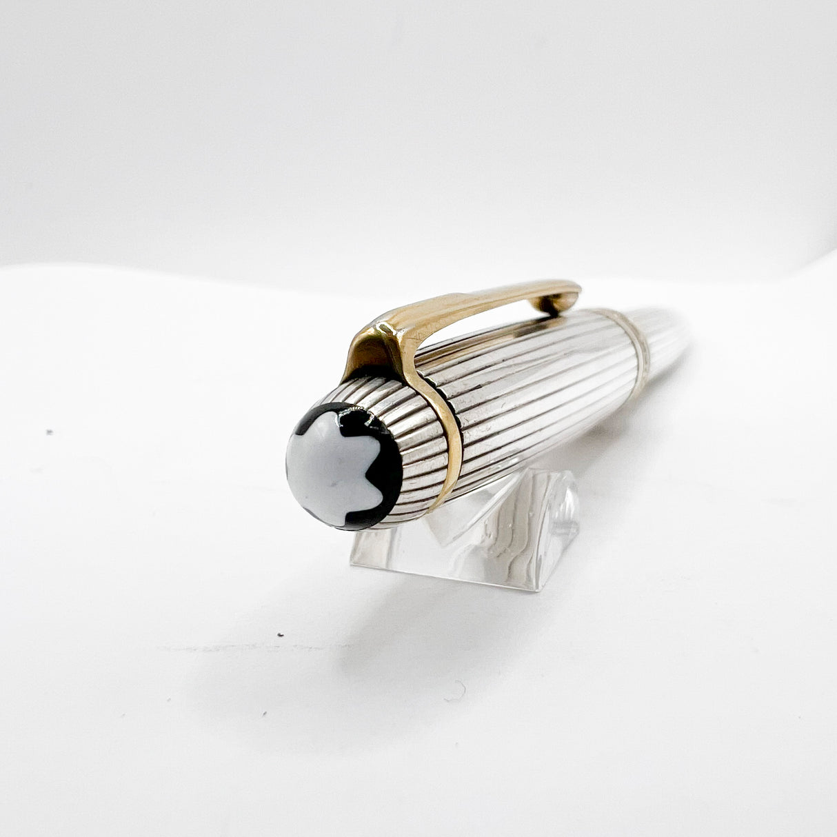 Montblanc Sterling Silver Pinstriped Classique Ballpoint Pen