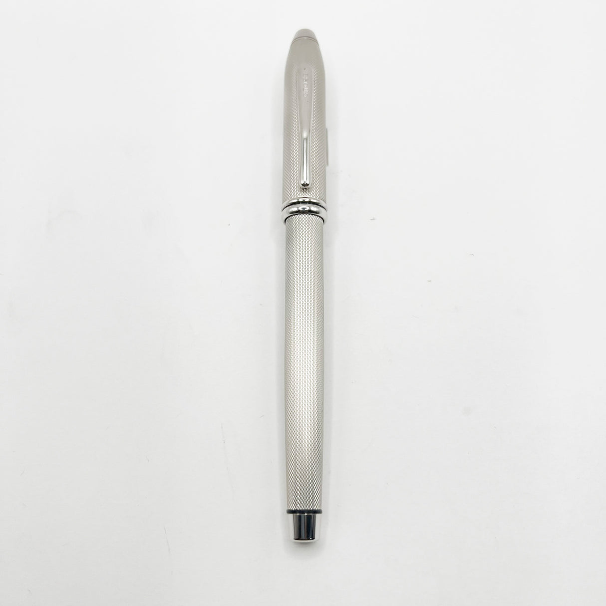 Cross Pinnacle Sterling Silver Barleycorn Fountain Pen -  Fine 18kt Gold Nib