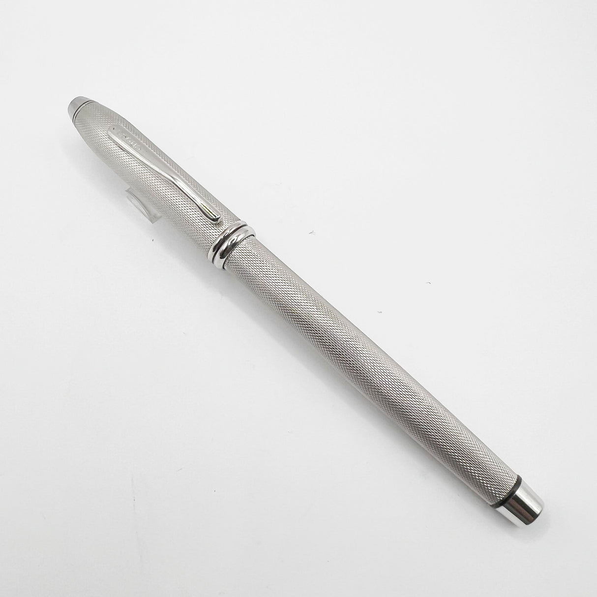 Cross Pinnacle Sterling Silver Barleycorn Fountain Pen -  Fine 18kt Gold Nib