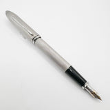 Cross Pinnacle Sterling Silver Barleycorn Fountain Pen -  Fine 18kt Gold Nib