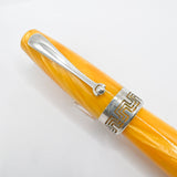 Montegrappa Miya Lustrous Yellow Celluloid Fountain Pen -  Medium 18kt Gold Nib