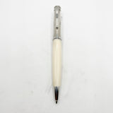 Montegrappa Memoria Striped Sterling Silver Cap Ivory Resin Mechanical  Pencil 0.7mm