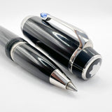 Montblanc Boheme Black Resin Rollerball - Blue Stone in Clip