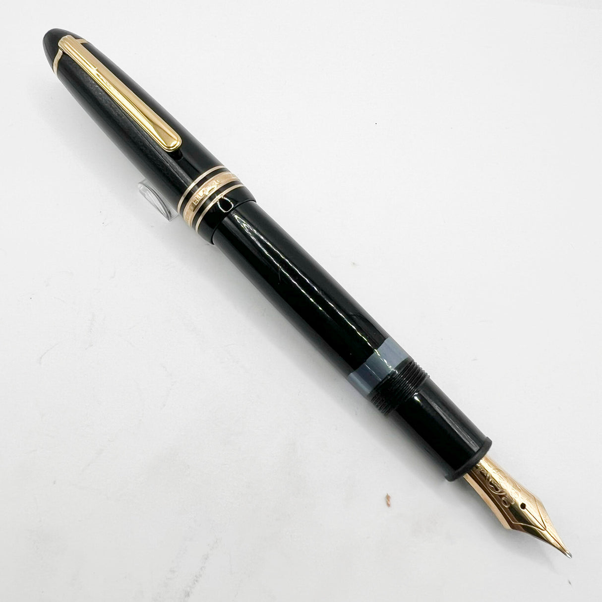 Montblanc Meisterstuck Black Resin #146 LeGrand Fountain Pen -  Medium 14kt Gold Nib