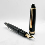 Montblanc Meisterstuck Black Resin #146 LeGrand Fountain Pen -  Medium 14kt Gold Nib