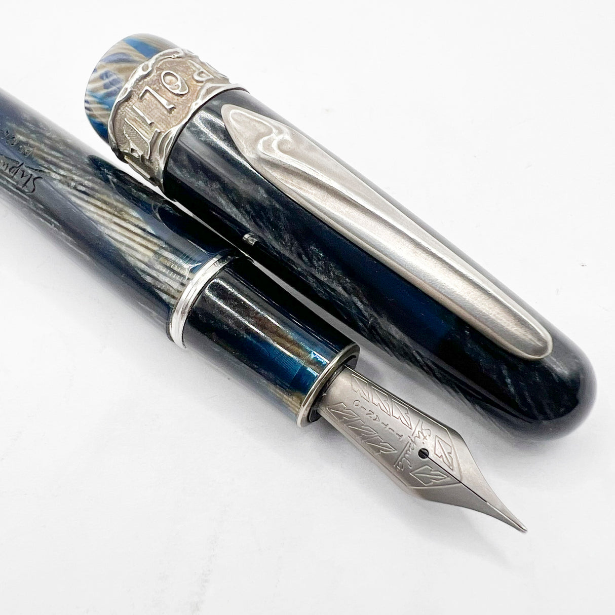 Stipula Metropolitain Magnificent Celluloid Limited Edition Fountain Pen for Point Plume, Renown Parisian Pen Dealer - Flexible Fine T-Flex Titanio Nib - Only 110 Pens Produced!