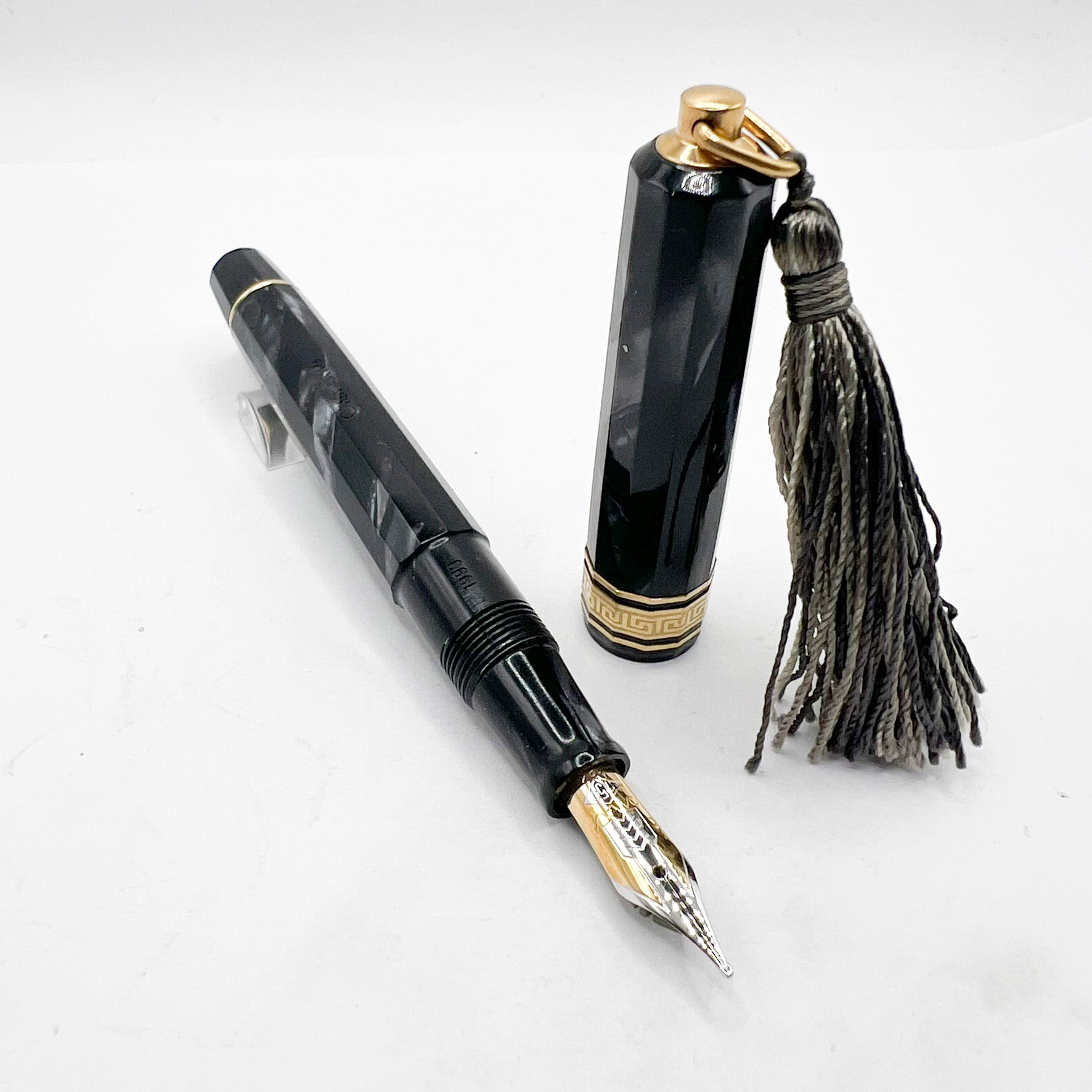 OMAS Princess Paragon Extra Platinum Celluloid Fountain Pen with