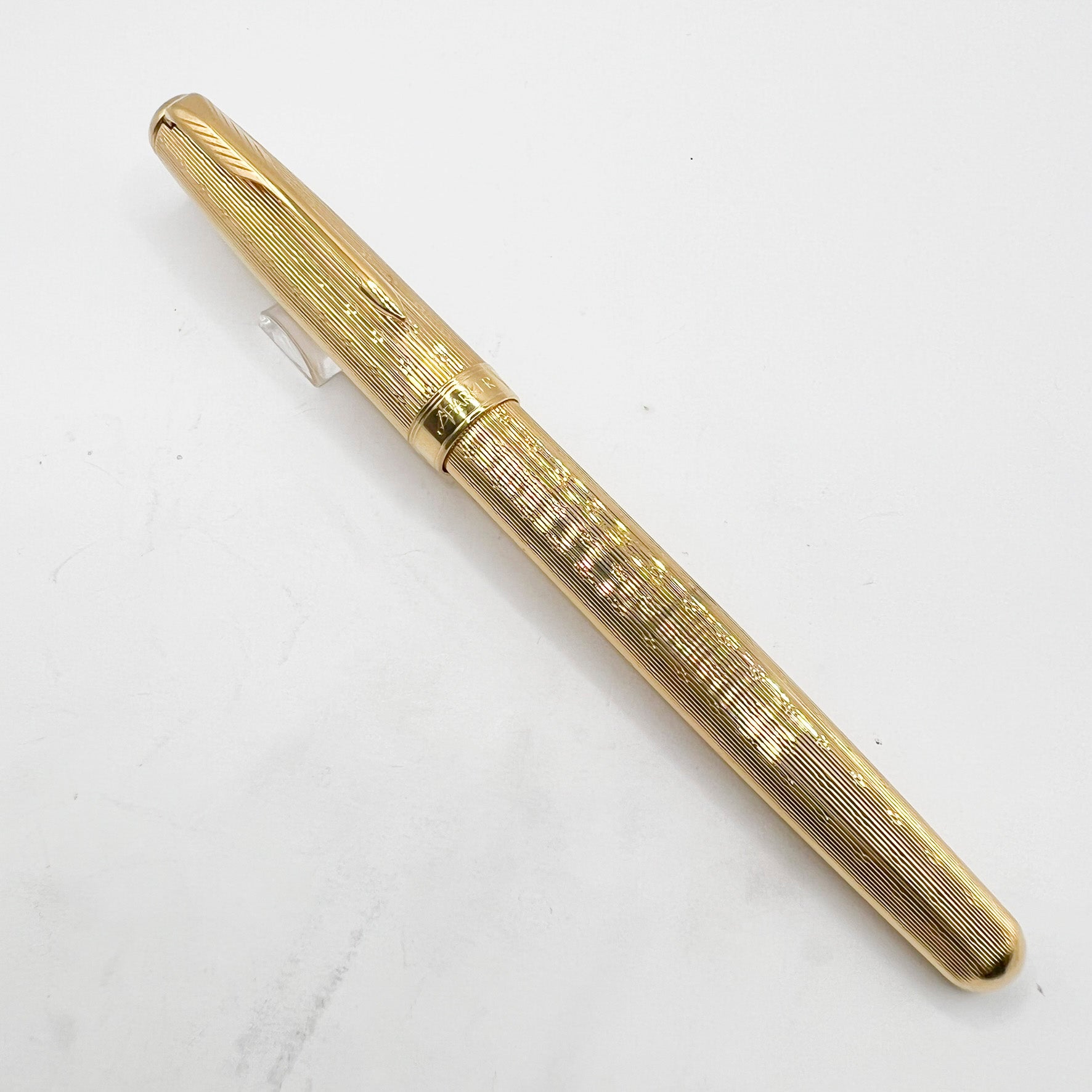 Parker Sonnet Gold-Plated Chiseled Fountain Pen - Medium 18kt Gold