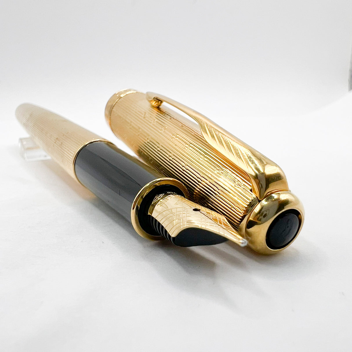 Parker Sonnet Gold-Plated Chiseled Fountain Pen -  Medium 18kt Gold Nib