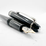 Montblanc Meisterstuck Black Resin #145 Classique Platinum-Plated Trim Fountain  Pen - Medium  14kt Kt Gold Nib