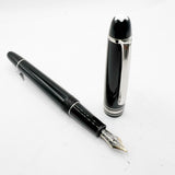 Montblanc Meisterstuck Black Resin #145 Classique Platinum-Plated Trim Fountain  Pen - Medium  14kt Kt Gold Nib