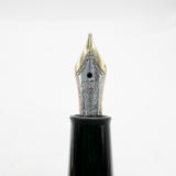 Montblanc Meisterstuck Black Resin #145 Classique Platinum-Plated Trim Fountain  Pen - Medium  14kt Kt Gold Nib