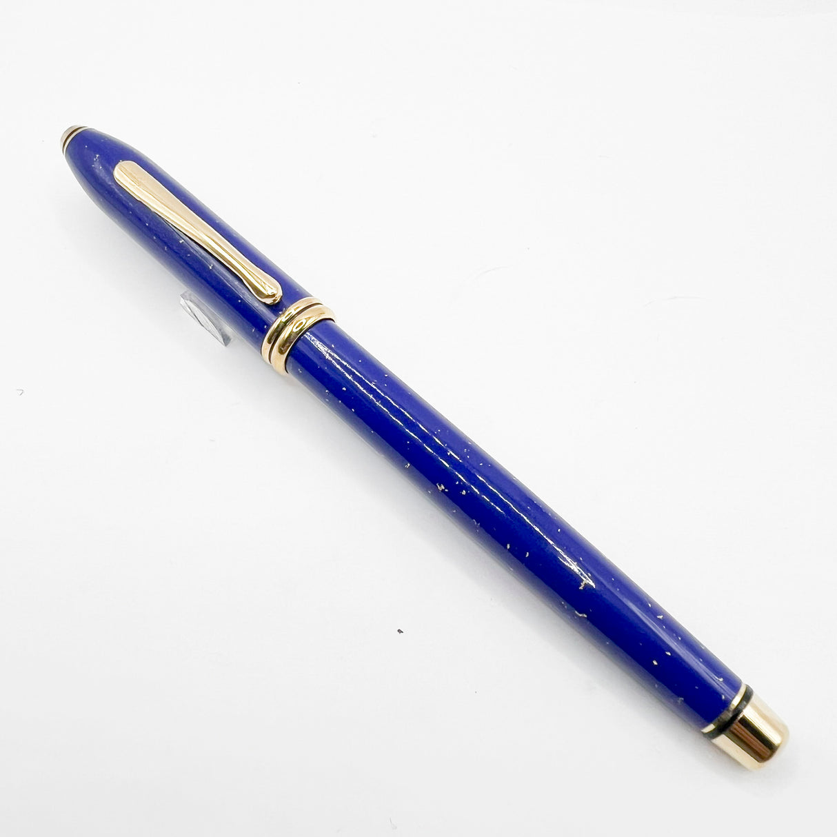 Cross Townsend Blue Lapis Lazuli/ 22K Gold Dust Fountain Pen - Medium  18kt Kt Gold Nib