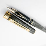 Sheaffer Full Size Targa Gray Ronce Fountain Pen - Fine  14kt Kt Gold Nib