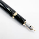 Montblanc Boheme Black Retractable Nib Fountain Pen- Fine 14 Kt Gold Nib