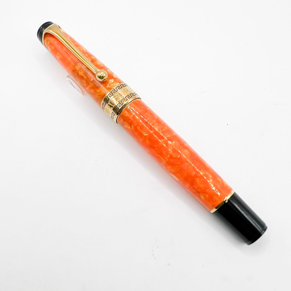 Aurora Optima Marbled Orange Auroloide Rollerball