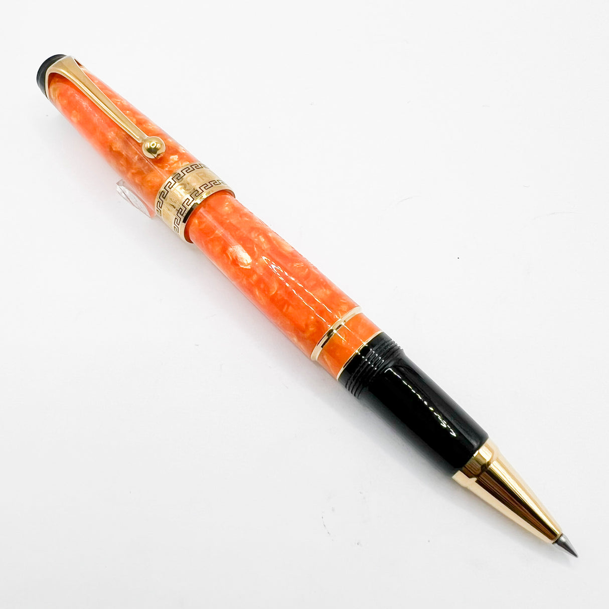 Aurora Optima Marbled Orange Auroloide Rollerball