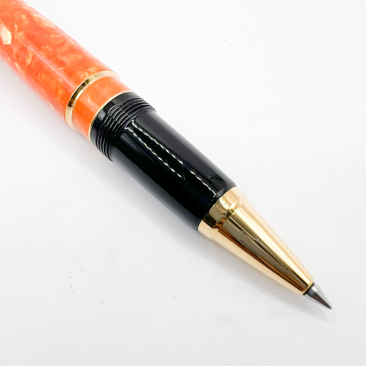 Aurora Optima Marbled Orange Auroloide Rollerball