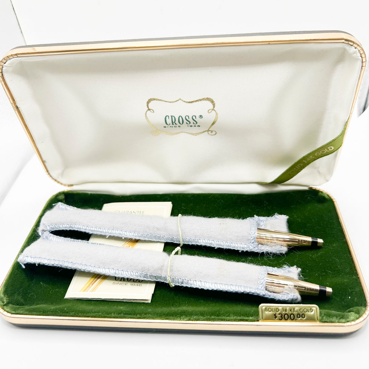 Cross Century SOLID 14kt Gold Ballpoint and Mechanical Pencil 0.7mm Set - MINT IN ORIGINAL BOX!!