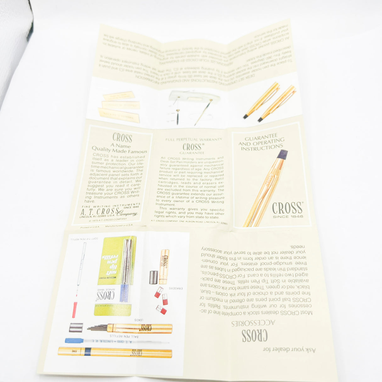Cross Century SOLID 14kt Gold Ballpoint and Mechanical Pencil 0.7mm Set - MINT IN ORIGINAL BOX!!