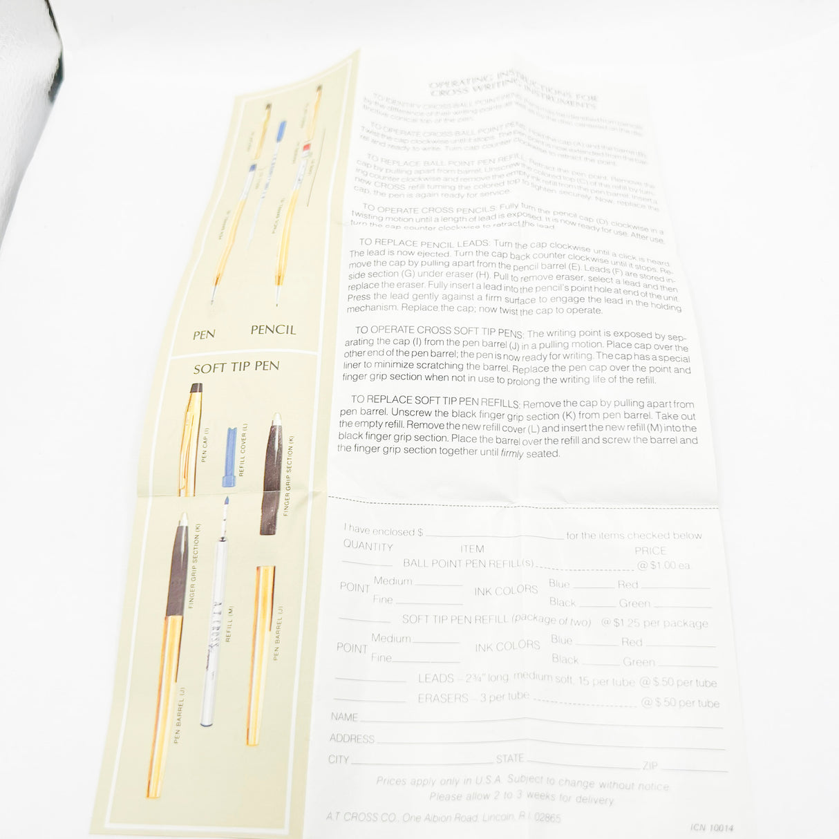 Cross Century SOLID 14kt Gold Ballpoint and Mechanical Pencil 0.7mm Set - MINT IN ORIGINAL BOX!!